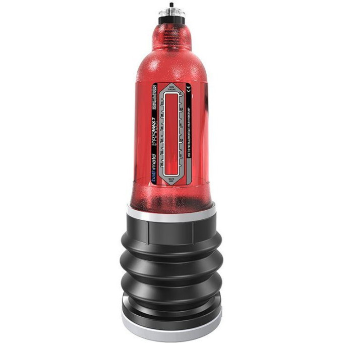 Гидропомпа BATHMATE HydroMax7 Wide Boy Brilliant, красная BM-HM7WB-BR